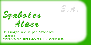 szabolcs alper business card
